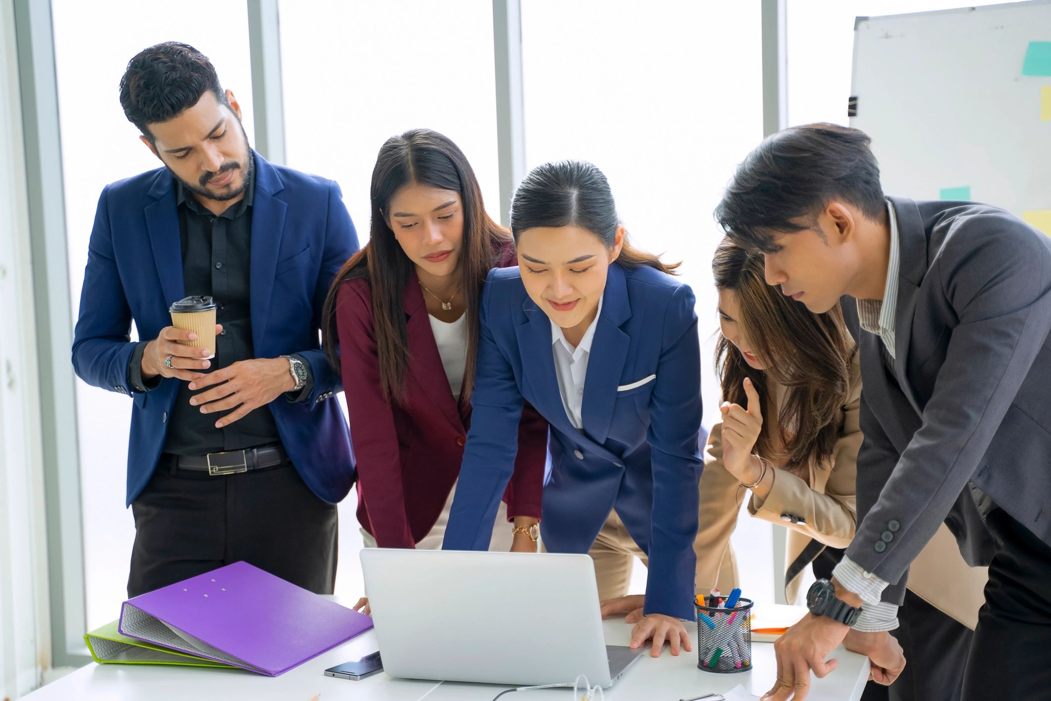 Business team image representing client success